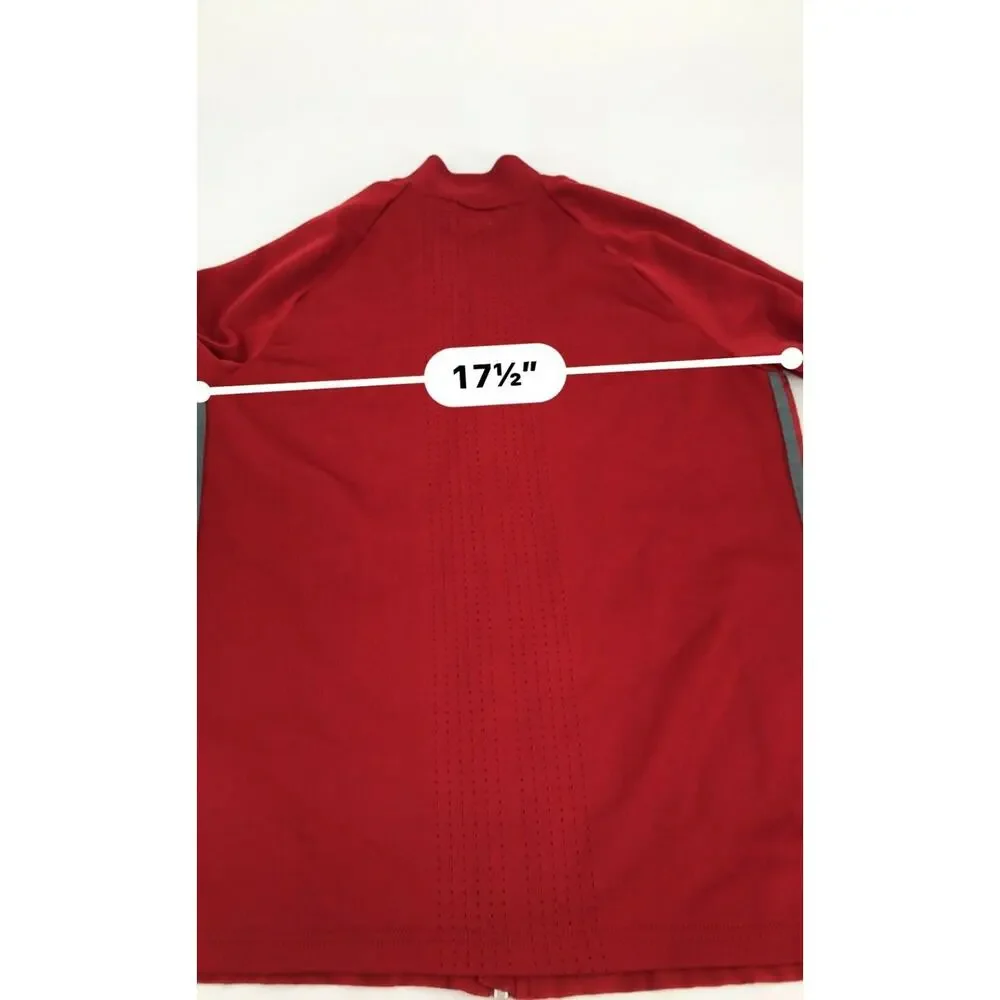 Adidas Boys Jacket Climacool Soccer Sports Texas Full Zip Red Sz Medium